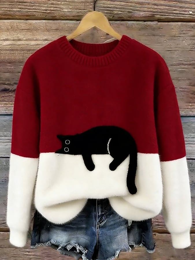 Pull Femme Chat 3D Douillet