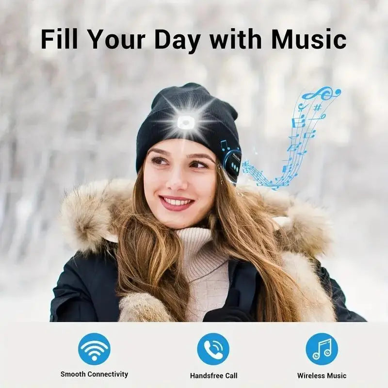 Bonnet Connecté – LED Rechargeable – Bluetooth