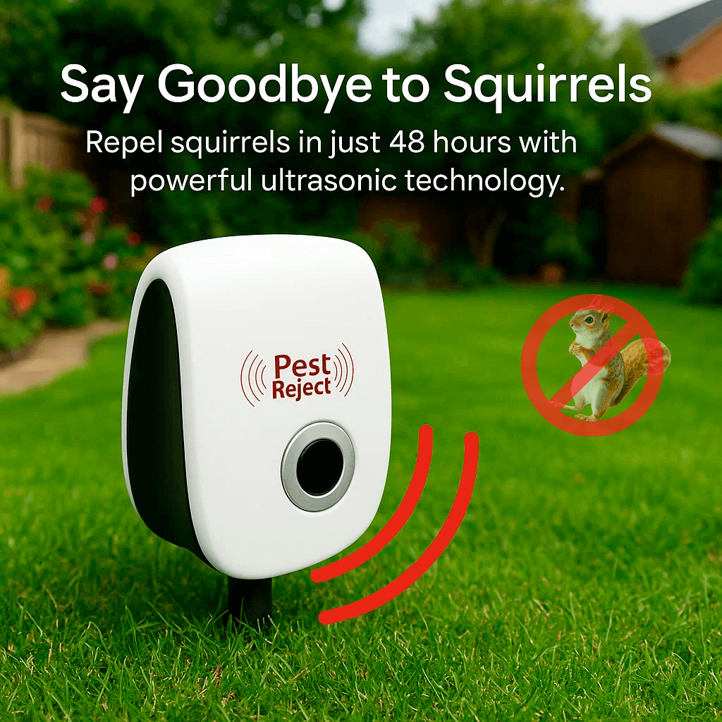 Répulsif Ultrason Anti-Écureuils Jardin