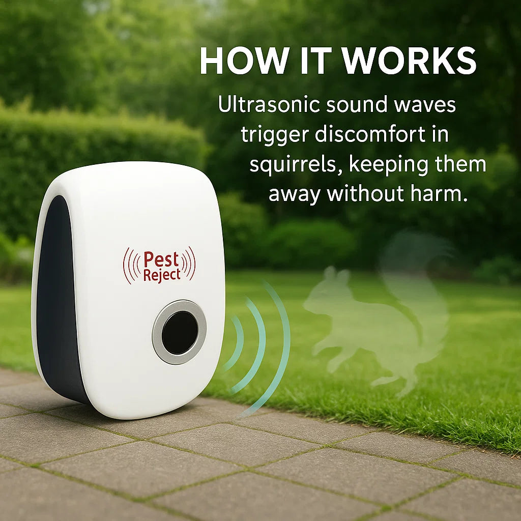 Répulsif Ultrason Anti-Écureuils Jardin