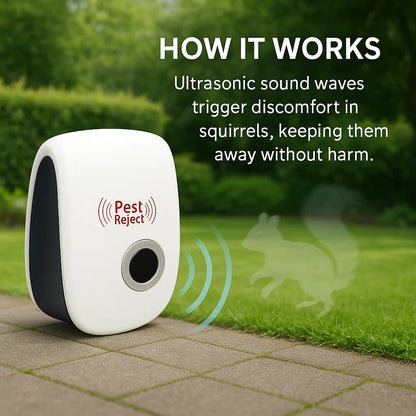 Répulsif Ultrason Anti-Écureuils Jardin