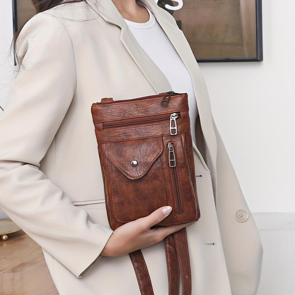 Amélie Bandoulière en Cuir | Sac Bandoulière Compact pour Femme