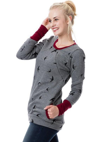 Sweat Allaitement Zippé Maternité Confort