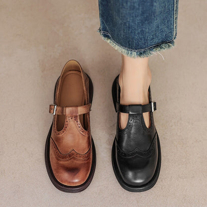 Chaussures Femme T-Bar Vintage Confort