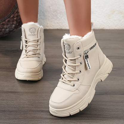 Bottines Hiver Femme – Doublure Fourrée – Lacets