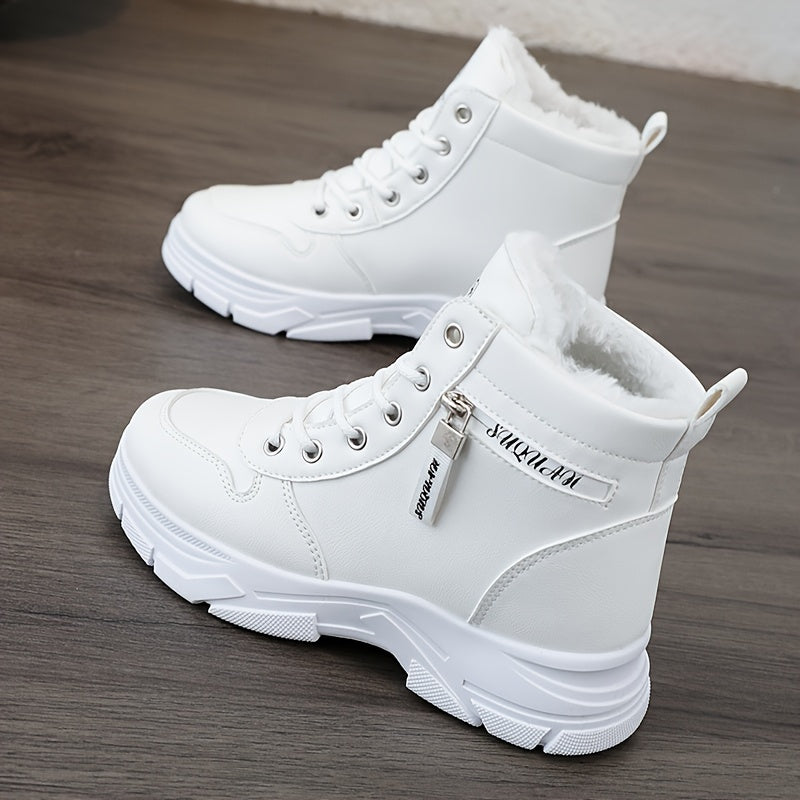 Bottines Hiver Femme – Doublure Fourrée – Lacets