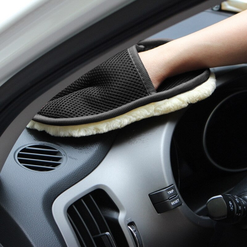 Gant de Lavage Voiture – Microfibre Douce – Prise Confortable