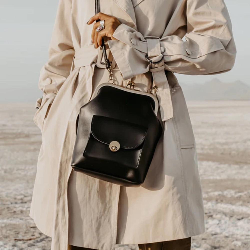 Hélène Sac à Main en Cuir pour Femme | Sac Bandoulière Rétro Classique