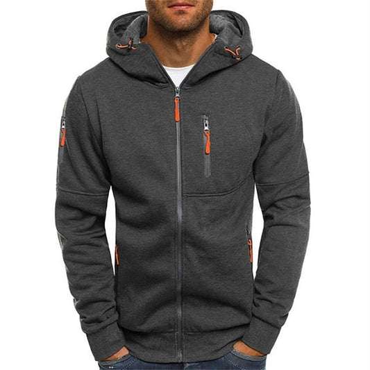 Sweat à Capuche Zippé – Poches Zippées – Homme