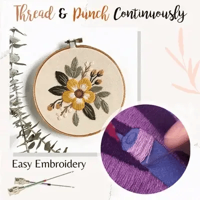 Aiguille à Poinçonner DIY – Manche Bois – Multi-Tailles Broderie