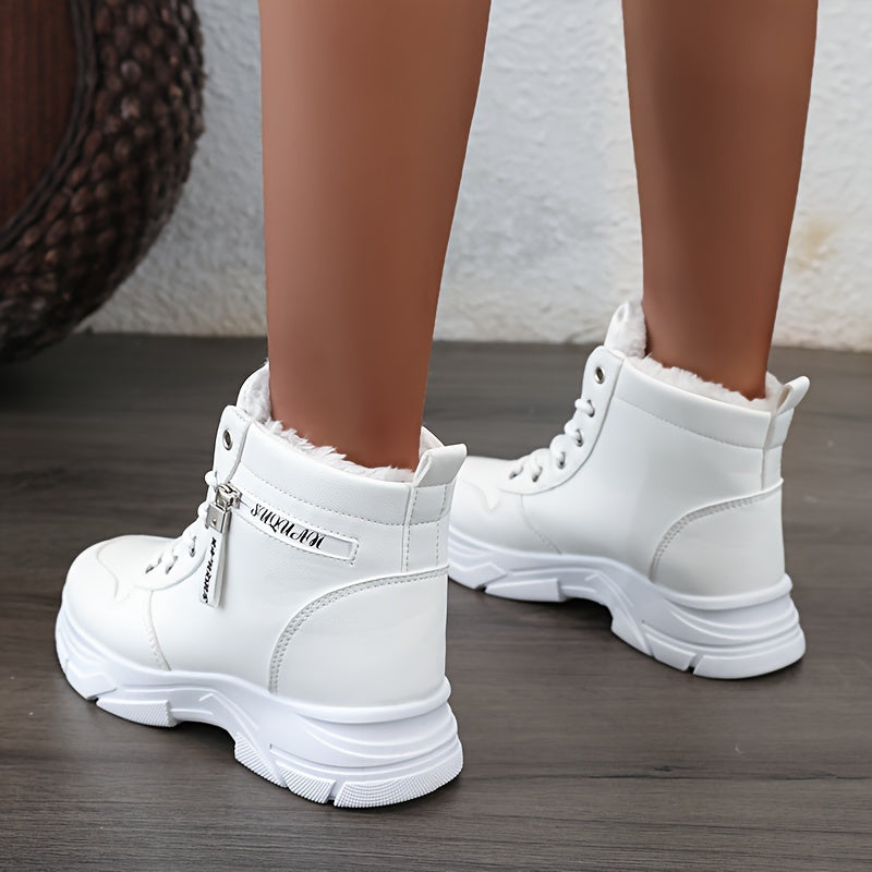Bottines Hiver Femme – Doublure Fourrée – Lacets