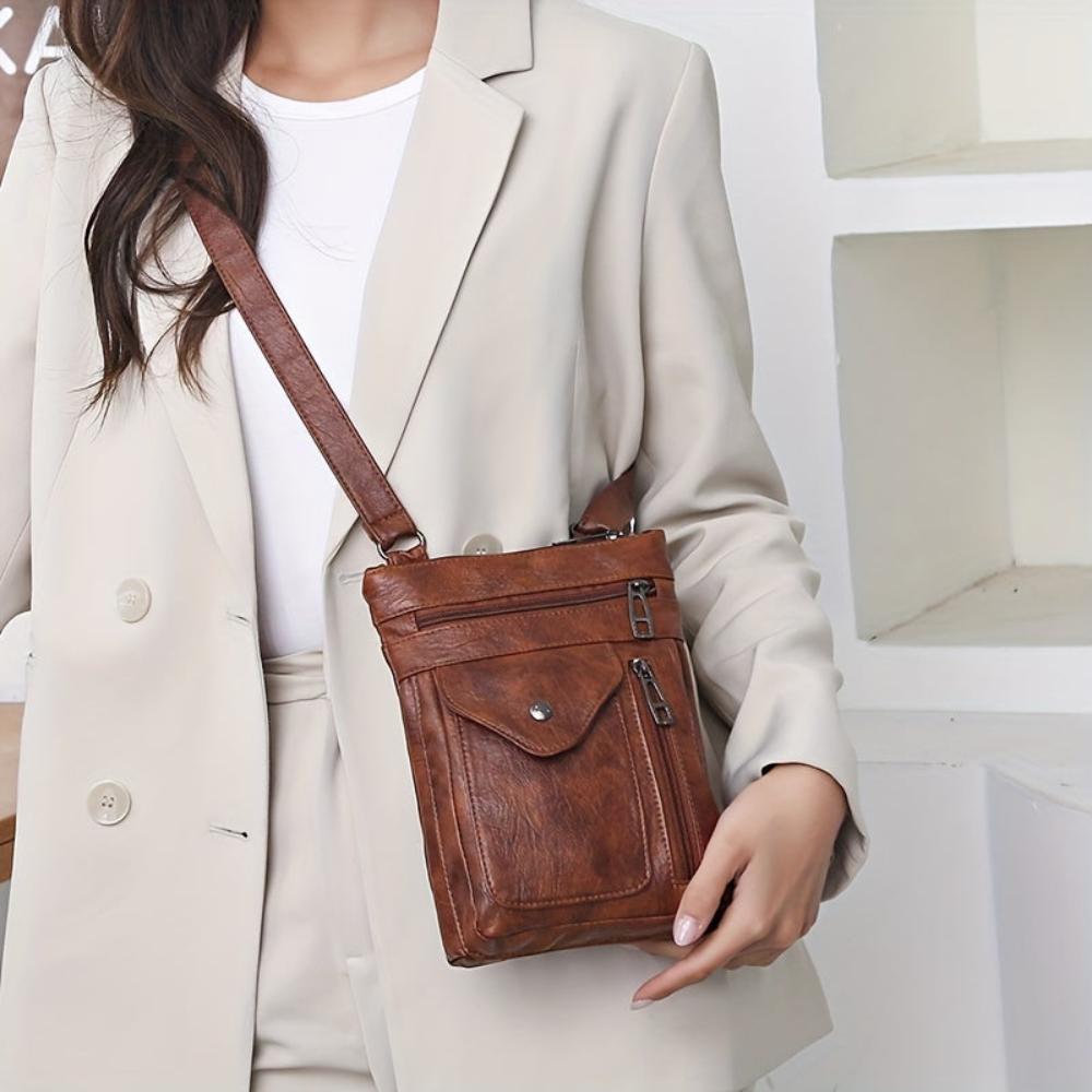 Amélie Bandoulière en Cuir | Sac Bandoulière Compact pour Femme