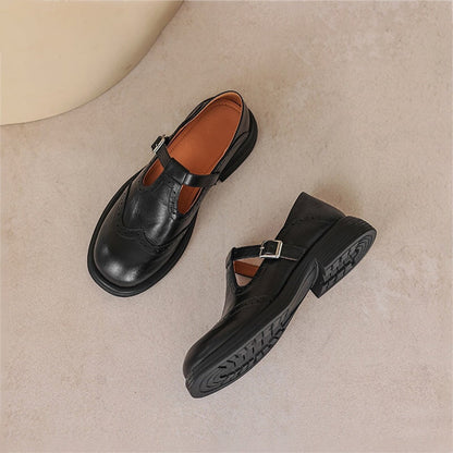 Chaussures Femme T-Bar Vintage Confort