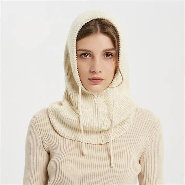 Capuche-Écharpe Tricot Douce Hiver