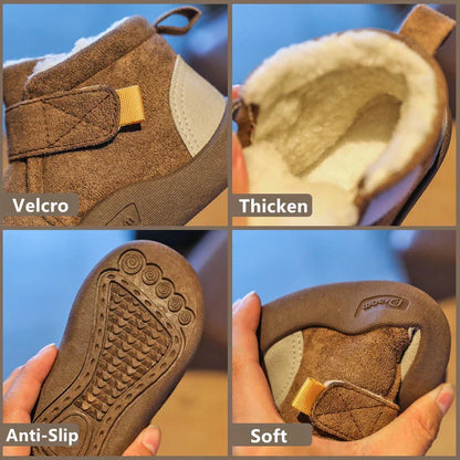 Chaussons Bébé – Fourrés – Scratch Hiver