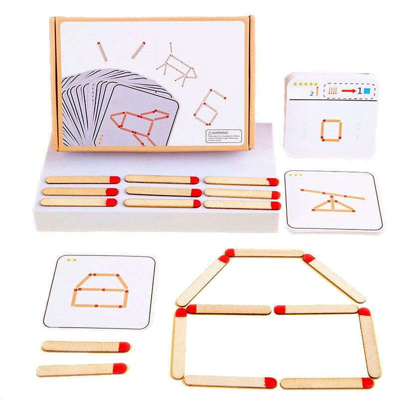 Jeu Allumettes Montessori – Logique – Enfants