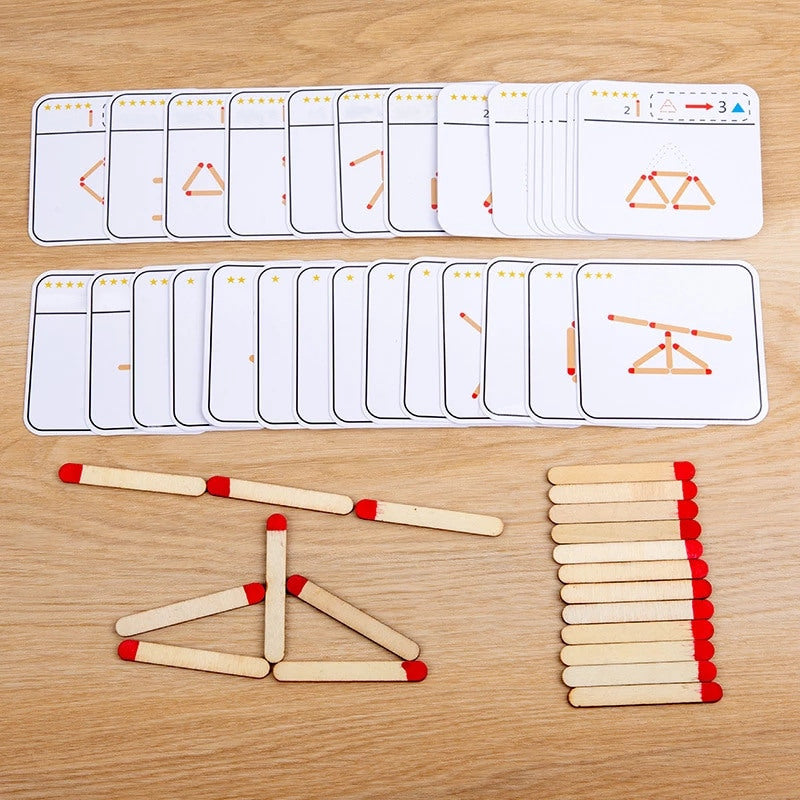 Jeu Allumettes Montessori – Logique – Enfants