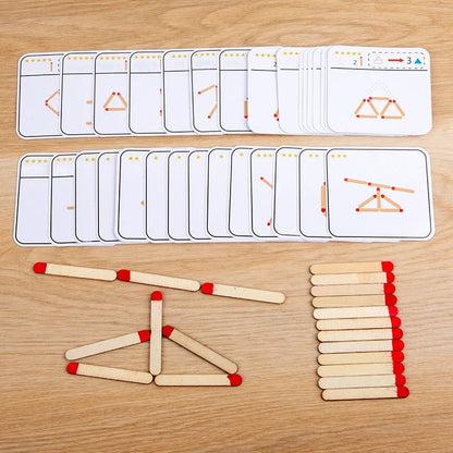 Jeu Allumettes Montessori – Logique – Enfants