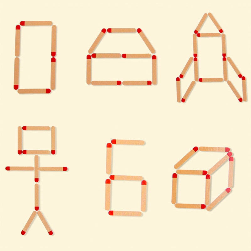 Jeu Allumettes Montessori – Logique – Enfants