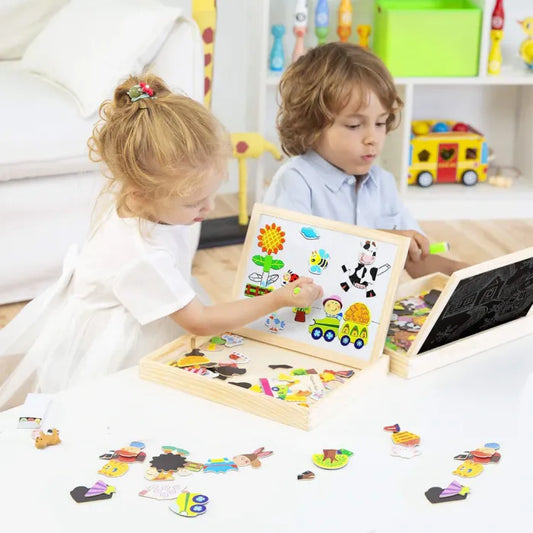 Jeu Magnétique Enfant – Tableau Double Face – Éducatif