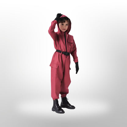 Déguisement Combinaison Rose Masque Enfant