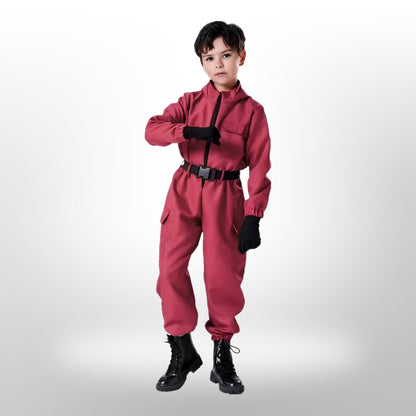 Déguisement Combinaison Rose Masque Enfant