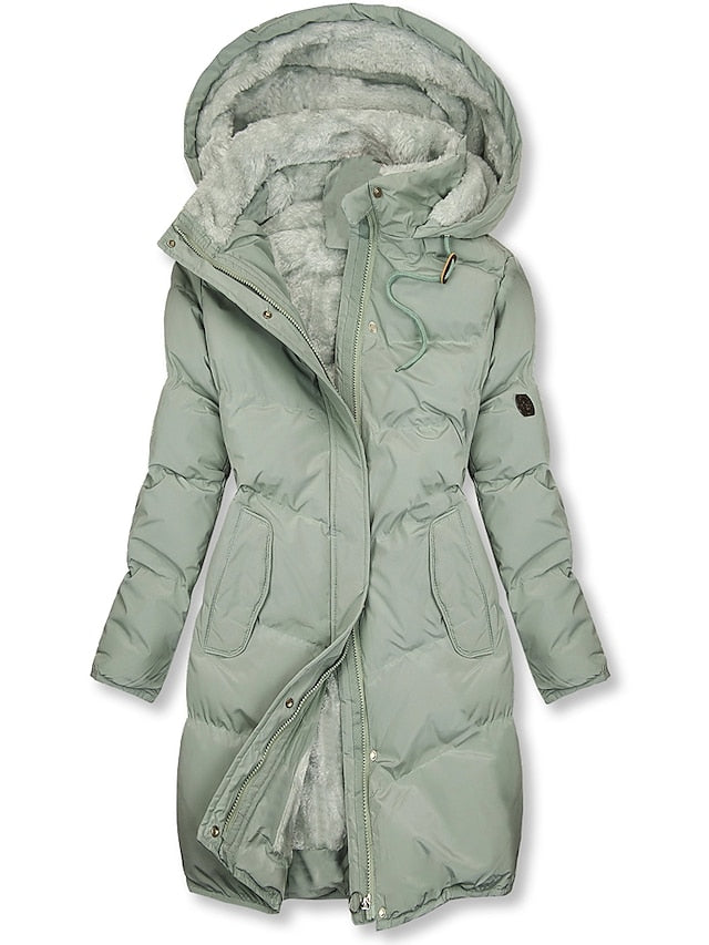 Parka Femme Hiver – Capuche Doublée – Fermeture Zippée