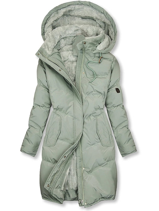 Parka Femme Hiver – Capuche Doublée – Fermeture Zippée