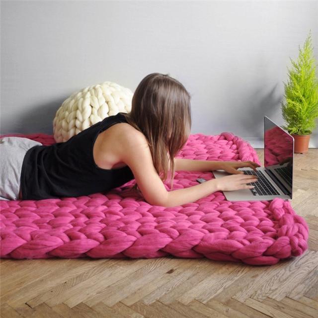 Plaid Grosse Maille Fait Main