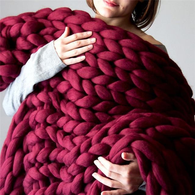 Plaid Grosse Maille Fait Main
