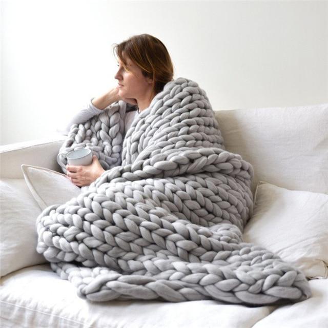 Plaid Grosse Maille Fait Main