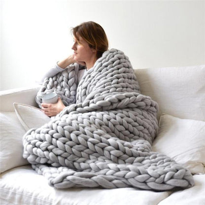 Plaid Grosse Maille Fait Main