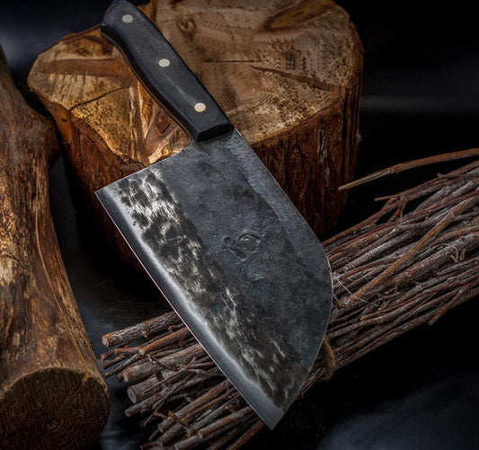 Couteau Hachoir Chef Acier Carbone