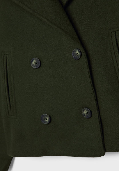 Manteau Court Ville Femme – Double Boutonnage – Col Large
