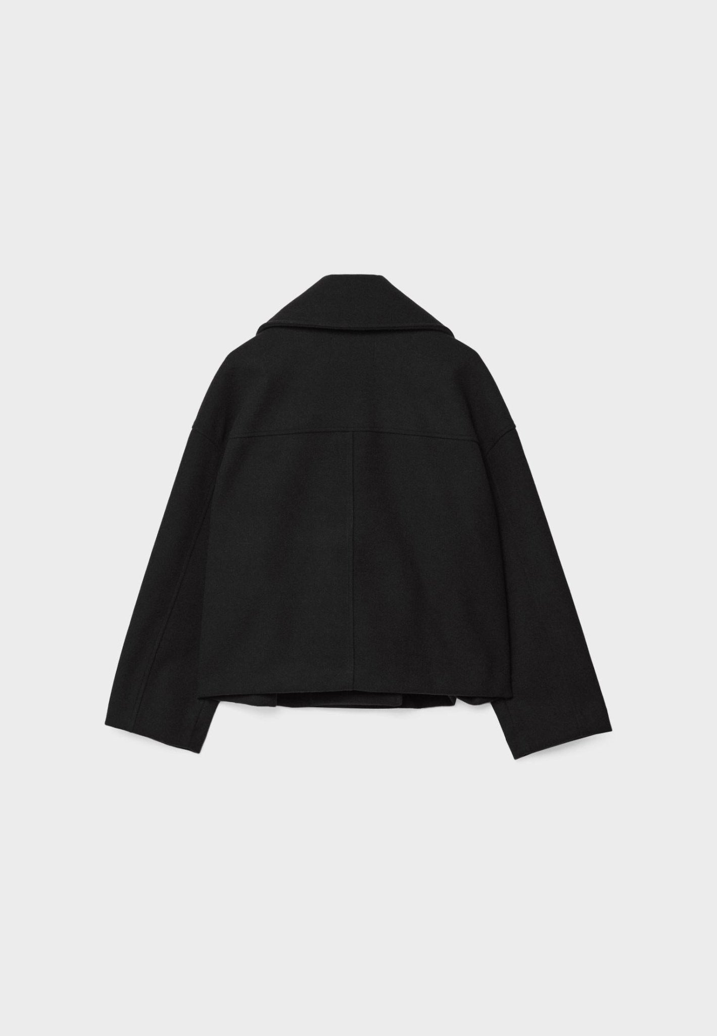 Manteau Court Ville Femme – Double Boutonnage – Col Large