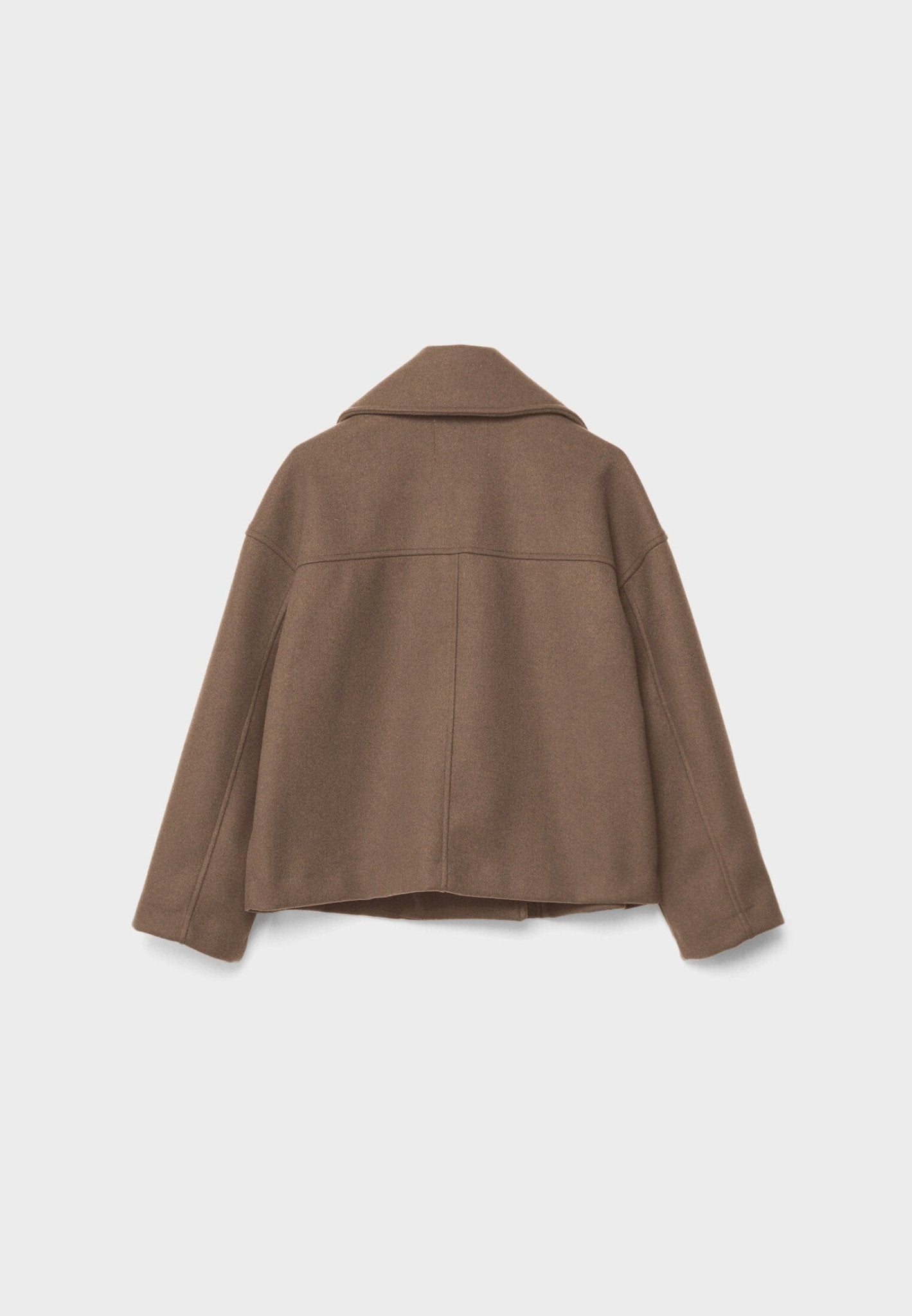 Manteau Court Ville Femme – Double Boutonnage – Col Large