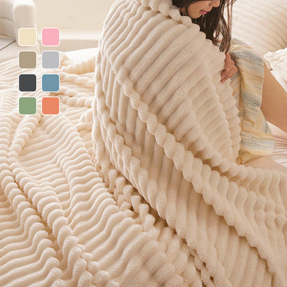 Couverture Plaid Épaisse Peluche Velours