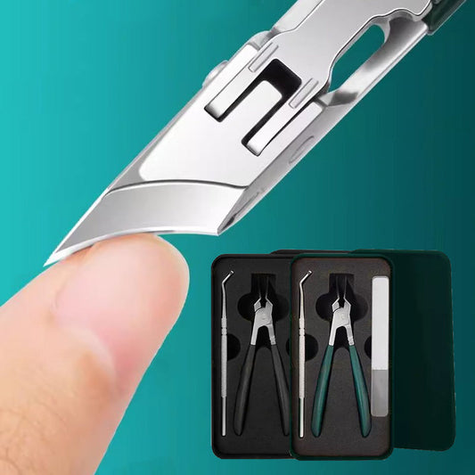 Set Coupe-Ongles Anti-Éclaboussures Inox