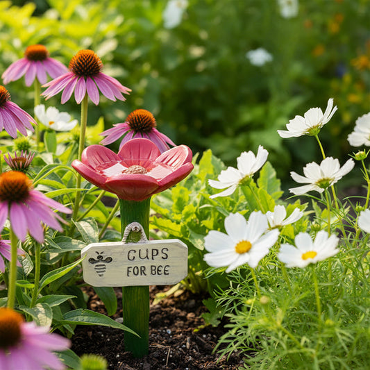 Abreuvoir Fleur Abeilles Jardin
