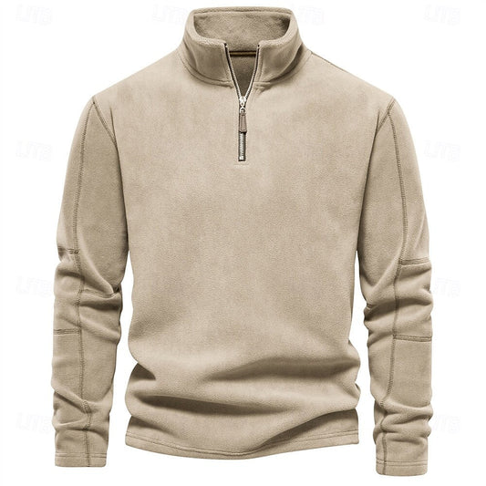 Pull Zippé Homme – Doux et Confortable – Pour l'Hiver et les Activités Extérieures