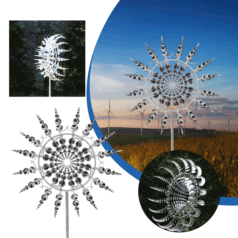 Éolienne Kinetic Métal Anti-Rouille Jardin